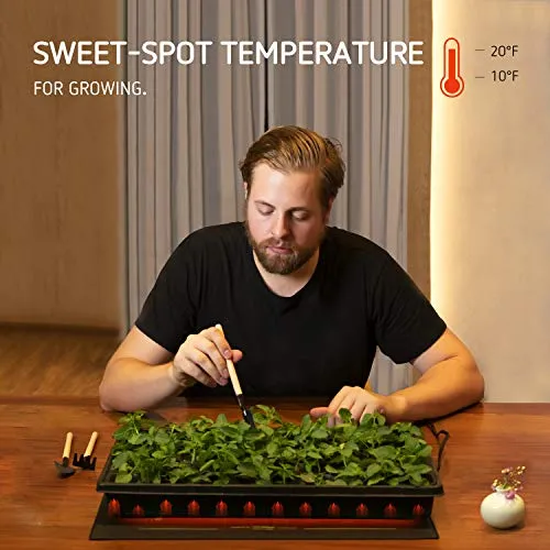 VIVOSUN 2 Pack Durable Waterproof Seedling Heat Mat Warm Hydroponic Heating Pad 10 x 20.75 Inch