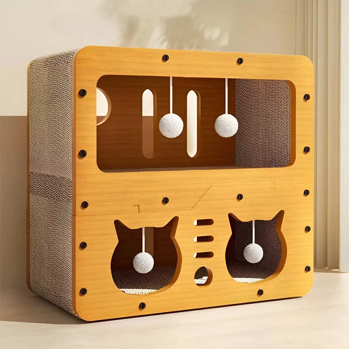 Wear-resistant Cat Scratch Board House Four Seasons Cat Climbing Tower Toy Nest